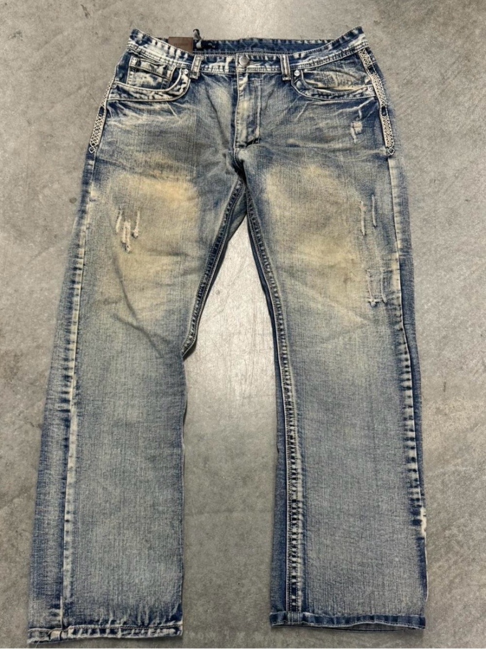 Slim Straight Men's Jeans in Faded Blue Wash